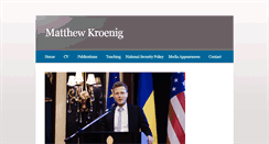 Desktop Screenshot of matthewkroenig.com