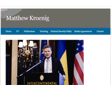 Tablet Screenshot of matthewkroenig.com